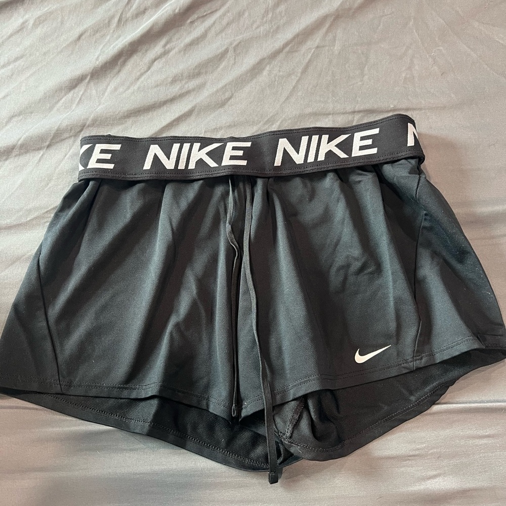 Nike Black Athletic Shorts with Elastic Waistband